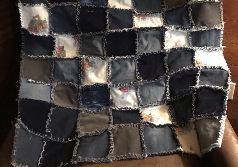 How to Sew a Jean Rag Baby Quilt